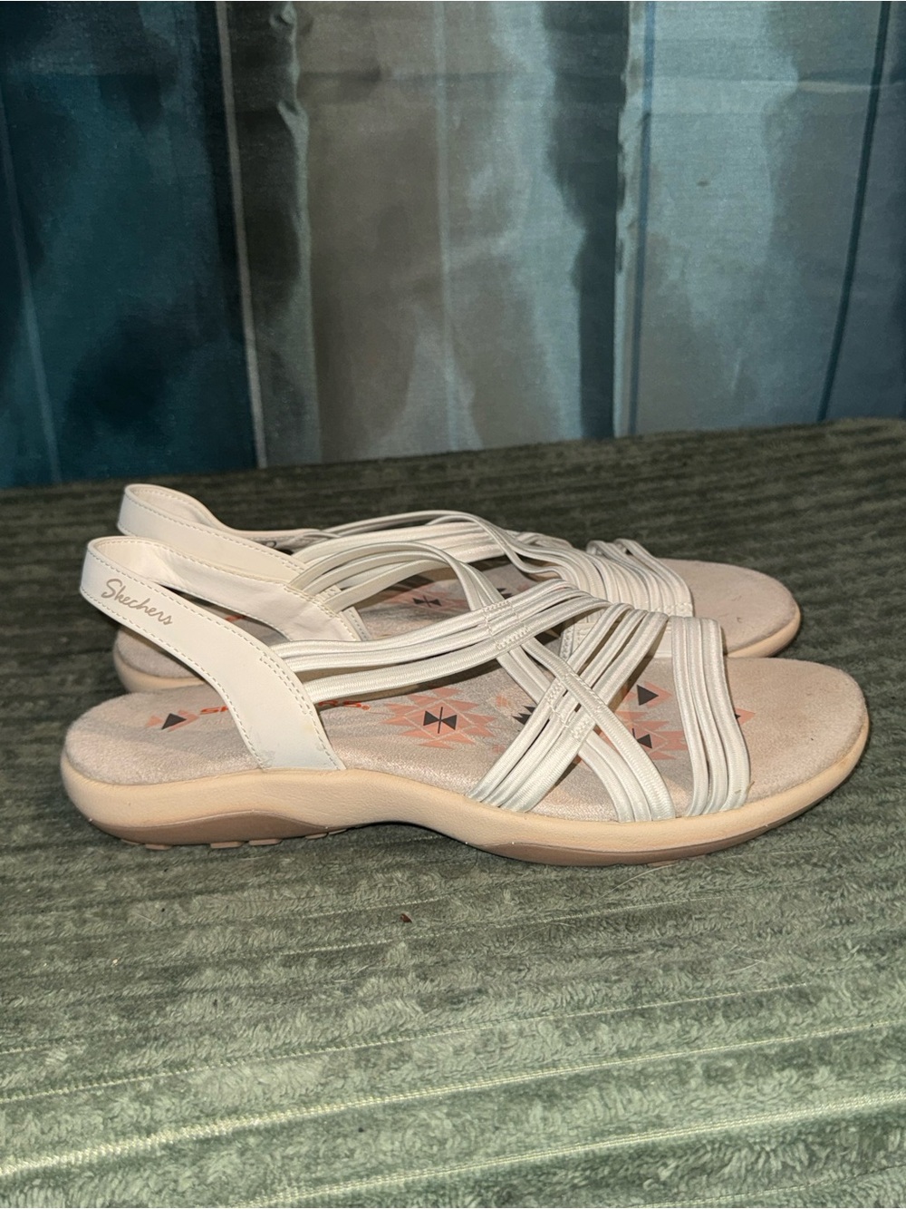 Skechers Women's Ivory Strappy Slingback Sandals